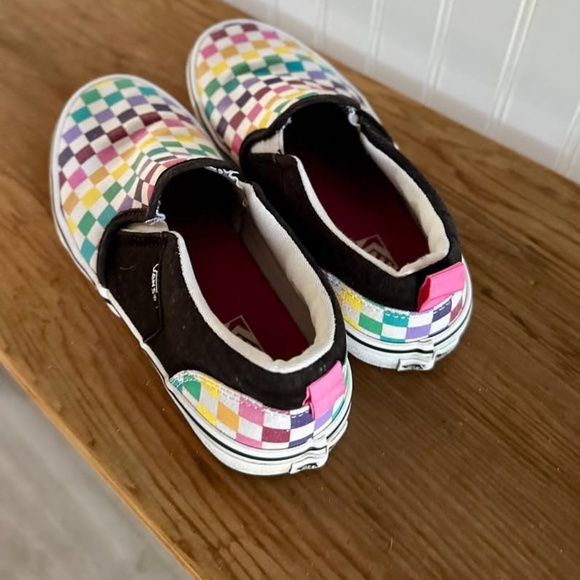 Vans Multicolor Checkered Slip On Shoes - Picture 2 of 4